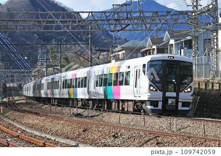 中央本線　四方津ー上野原　JR東日本　E257系　M-107編成（松本）　あずさ　かいじ 109742059