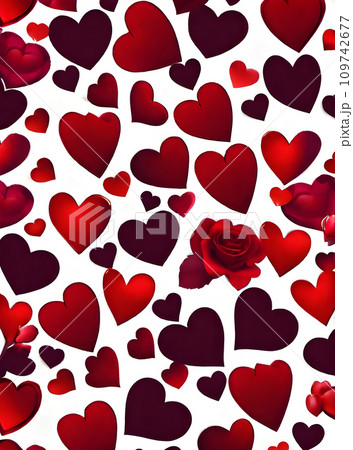 Detailed Valentines Day with wine roses. 109742677