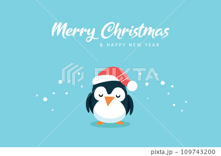 AI-generated content. cute little christmas penguin vector illustration 109743200