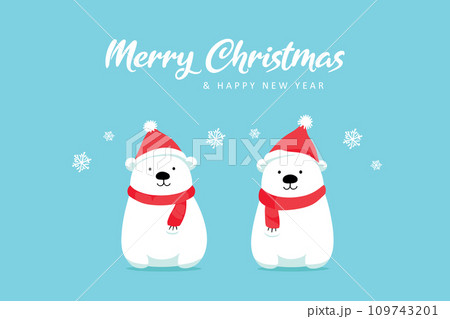 AI-generated content. cute little christmas icebear vector illustration 109743201