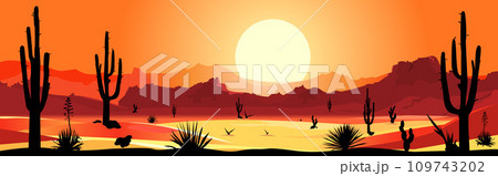 Mexican desert, beautiful wild landscape 109743202