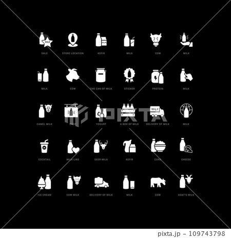 Vector Simple Icons of World Milk Day 109743798