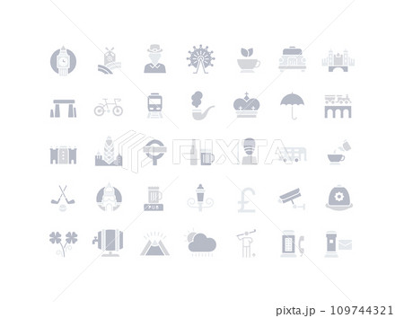 Set of Simple Icons of United Kingdom 109744321