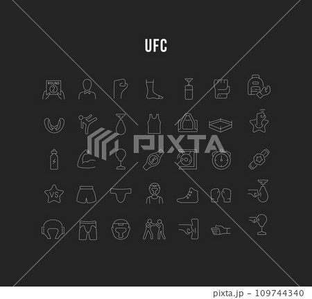 Set Vector Line Icons of UFC Set Vector Line Icons of UFC 109744340