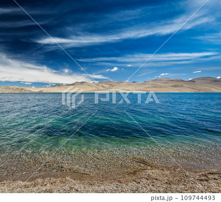 Tso Moriri lake in Himalayas, Ladakh, India 109744493