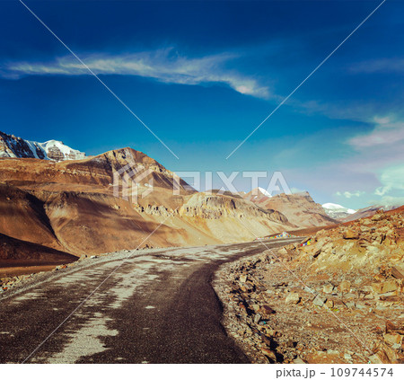 Manali-Leh road in Himalayas Manali-Leh road in Himalayas 109744574