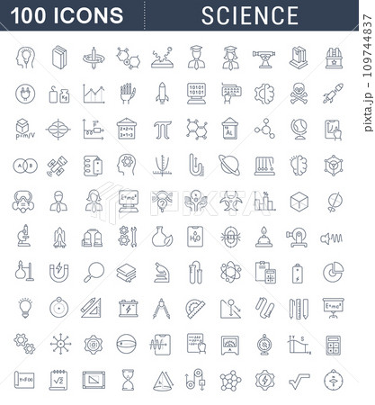 Set Vector Line Icons of Science 109744837