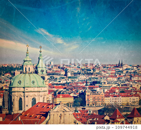 Aerial view of Prague from Prague Castle Aerial view of Prague from Prague Castle 109744918