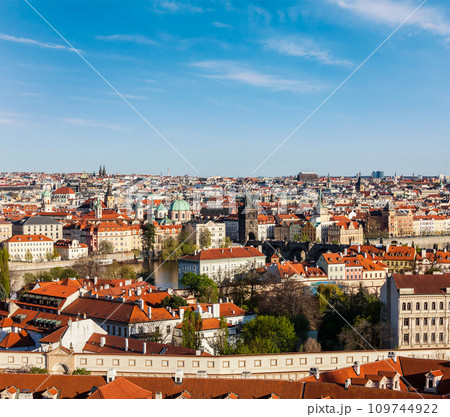 Aerial view of Prague from Prague Castle 109744922