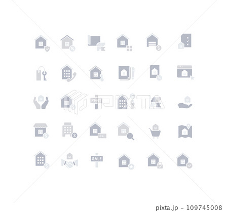 Set of Simple Icons of Real Estate 109745008