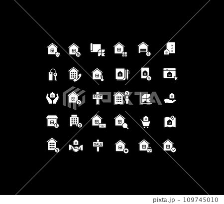 Set of Simple Icons of Real Estate 109745010