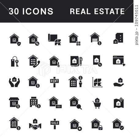 Set of Simple Icons of Real Estate 109745011