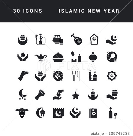 Vector Simple Icons of Islamic New Year 109745258