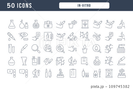 Set of linear icons of In-Vitro 109745382