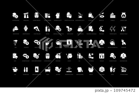 Set of simple icons of Health and Beauty 109745472