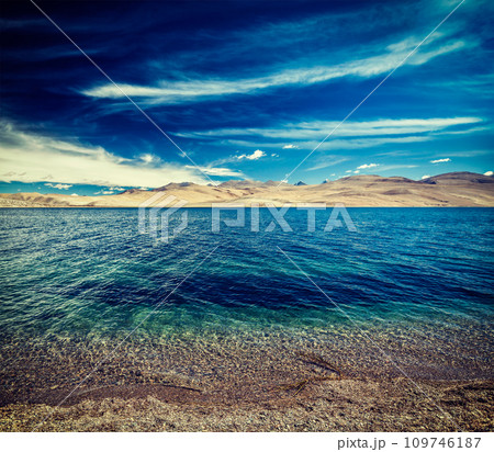 Tso Moriri lake in Himalayas, Ladakh, India Tso Moriri lake in Himalayas, Ladakh, India 109746187