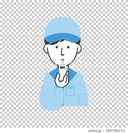 Male worker checking alcohol 109746231