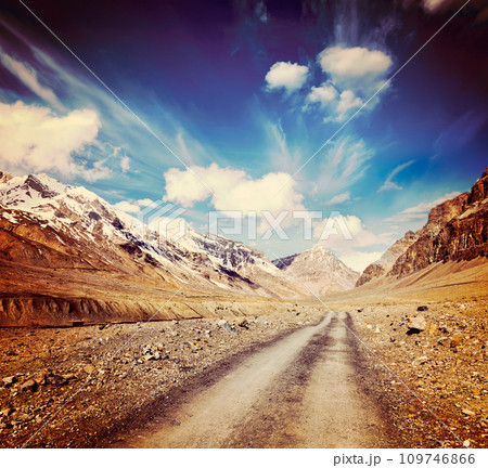 Road in Himalayas Road in Himalayas 109746866
