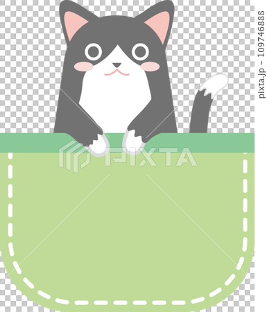 口袋裡的貓_燕尾服貓_綠色口袋 109746888