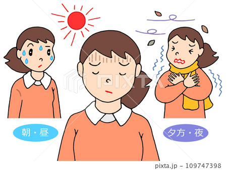 病気・疾病 - 一日の寒暖差による体調不良・寒暖差疲労 109747398