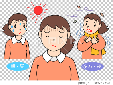 病気・疾病 - 一日の寒暖差による体調不良・寒暖差疲労 109747398