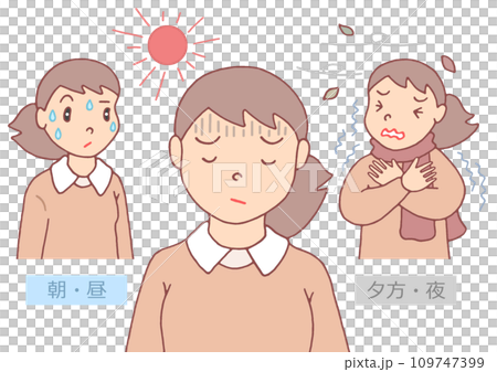 病気・疾病 - 一日の寒暖差による体調不良・寒暖差疲労 109747399
