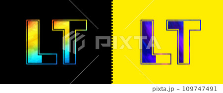 Initial letter LT logo Icon vector design template. Premium luxurious logotype for corporate business identity 109747491