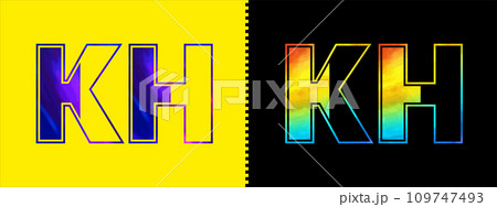 Unique KH letter logo Icon vector template. Premium stylish alphabet logo design for corporate business Unique KH letter logo Icon vector template. Premium stylish alphabet logo design for corporate business 109747493