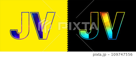 Initial letter JV logo Icon vector design template. Premium luxurious logotype for corporate business identity Initial letter JV logo Icon vector design template. Premium luxurious logotype for corporate business identity 109747556