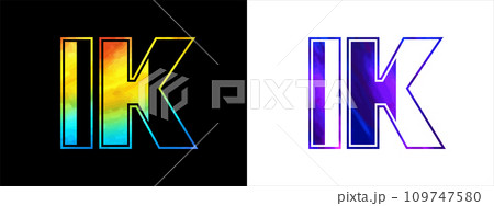 Unique IK letter logo Icon vector template. Premium stylish alphabet logo design for corporate business Unique IK letter logo Icon vector template. Premium stylish alphabet logo design for corporate business 109747580