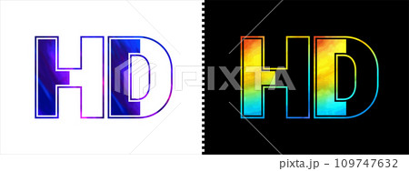 Initial letter HD logo Icon vector design template. Premium luxurious logotype for corporate business identity Initial letter HD logo Icon vector design template. Premium luxurious logotype for corporate business identity 109747632