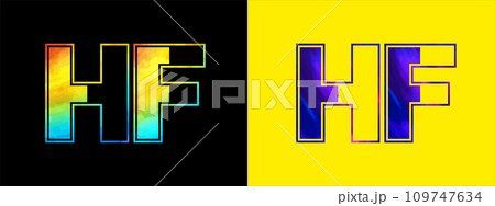 Unique HF letter logo Icon vector template. Premium stylish alphabet logo design for corporate business Unique HF letter logo Icon vector template. Premium stylish alphabet logo design for corporate business 109747634