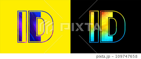 Unique ID letter logo Icon vector template. Premium stylish alphabet logo design for corporate business 109747658