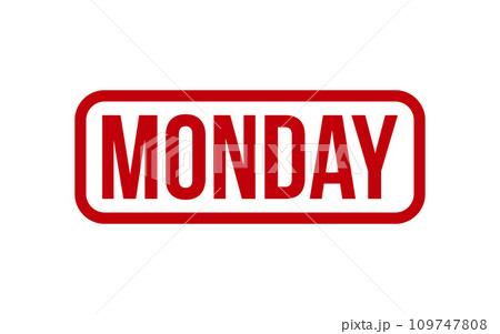Monday Rubber Stamp Seal Vector Monday Rubber Stamp Seal Vector 109747808