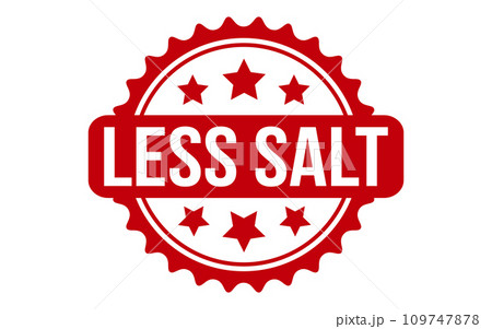 Less Salt Rubber Stamp Seal Vector Less Salt Rubber Stamp Seal Vector 109747878