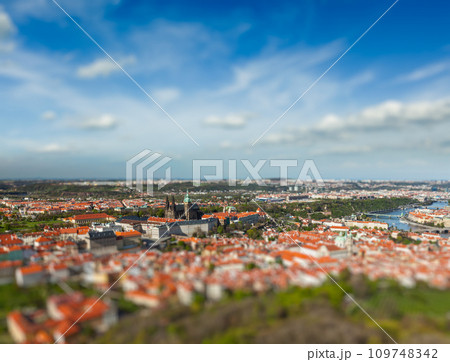 Aerial view of Hradchany, the St. Vitus Cathedral 109748342