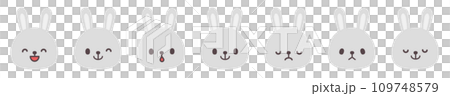 Rabbit character illustration set Rabbit character illustration set 109748579