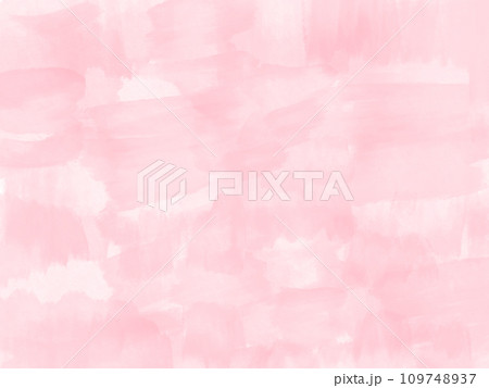 水彩風：ざっくりとした塗りの背景：ピンク 109748937