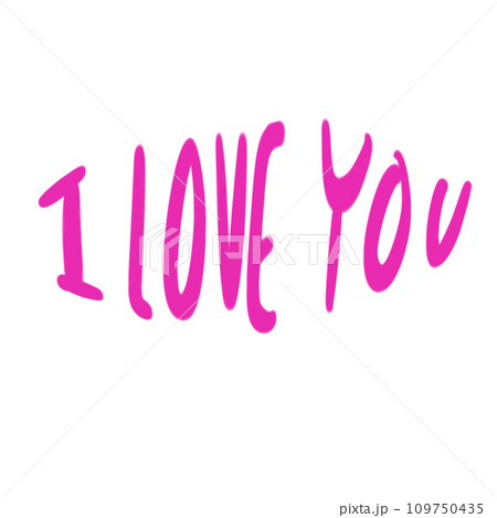 The pink I love you png image for love or Valentine's Day concept. 109750435