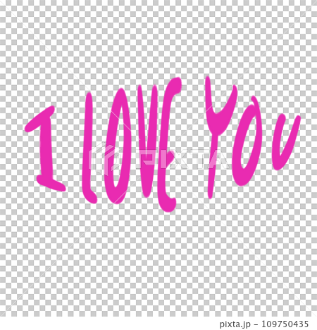 The pink I love you png image for love or Valentine's Day concept. 109750435