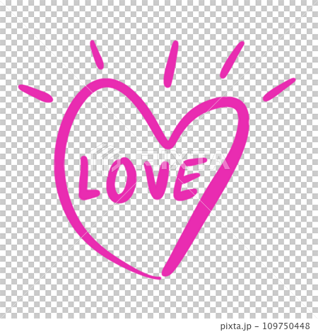 The pink I love you png image for love or Valentine's Day concept. 109750448