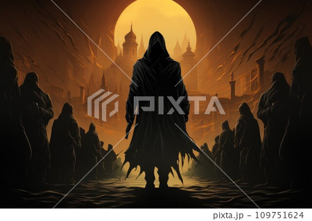 Shadowy assassins, trained in the art of stealth and infiltration - Generative AI Shadowy assassins, trained in the art of stealth and infiltration - Generative AI 109751624