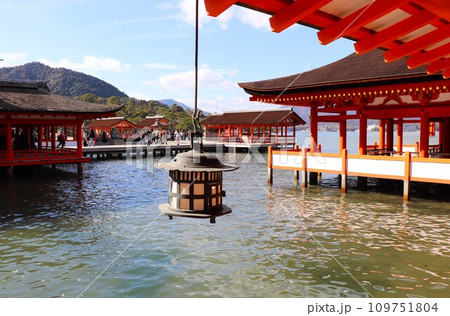 厳島神社の高舞台　宮島　世界遺産　広島県　 109751804