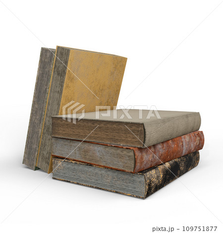 Stack of Vintage Old Books. Reading, Science and Literature Collage Template. 3D Illustration. File with Clipping Path. Stack of Vintage Old Books. Reading, Science and Literature Collage Template. 3D Illustration. File with Clipping Path. 109751877