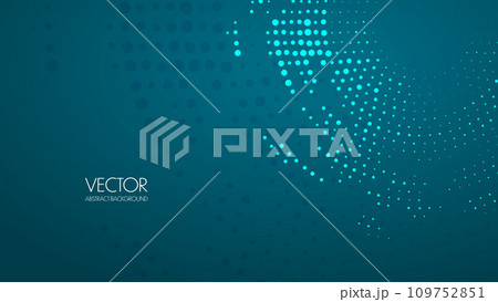不規則なドット背景　ベクター素材 109752851