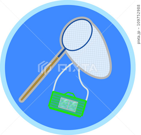 虫取り網と虫かごのアイコン 109752988