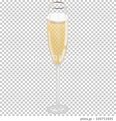 champagne glass isolated on white, for New Year's celebrations and parties. champagne glass isolated on white, for New Year's celebrations and parties. 109753895