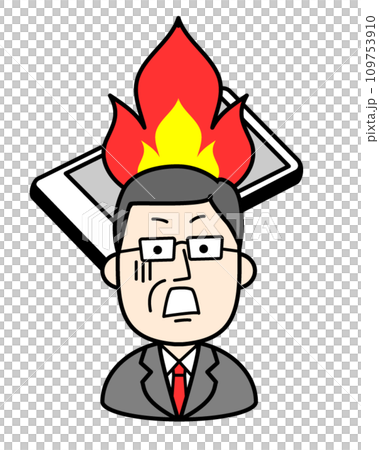 シンプルな人物イラスト　SNSで大炎上する政治家　 109753910