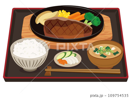 洋食_ビーフステーキ定食　鉄板焼 109754535