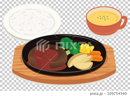 洋食_ハンバーグセット　ハンバーグランチ 109754540
